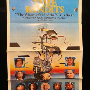 Original 1982 Time Bandits One Sheet Movie Poster Sean Connery Monty Python
